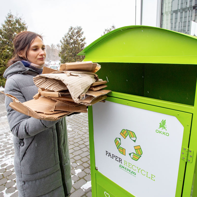 OKKO and Dzherelo Center launched charitable collection of paper for recycling at the filling stations in Lviv