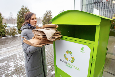 OKKO and Dzherelo Center launched charitable collection of paper for recycling at the filling stations in Lviv